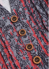 Deep Red Tuck Stitch Ombre Short Sleeve T Shirt | thumb picture 