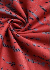 Deep Red Tuck Stitch Ombre Short Sleeve T Shirt | thumb picture 