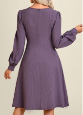 Dusty Purple Split Long Sleeve Dress | thumb picture 
