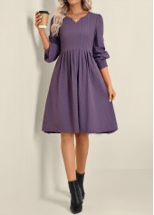Dusty Purple Split Long Sleeve Dress | thumb picture 