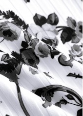 Drawstring Random Floral Print Black One Piece Swimwear | thumb picture 