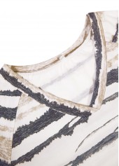 Light Camel Tie Dye Print Long Sleeve T Shirt | thumb picture 