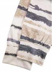 Light Camel Tie Dye Print Long Sleeve T Shirt | thumb picture 