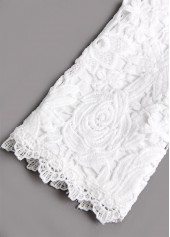 White Embroidery Long Sleeve Round Neck T Shirt | thumb picture 