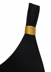 Lace Black V Neck Tankini Set | thumb picture 