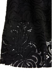 Lace Black V Neck Tankini Set | thumb picture 