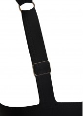 Lace Black V Neck Tankini Set | thumb picture 