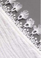 Lace V Neck White Cover Up | thumb picture 