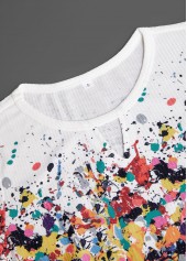 White Cut Out Ombre Long Sleeve T Shirt | thumb picture 