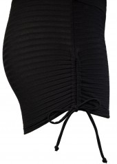 Square Neck Ruched Black Tankini Set | thumb picture 