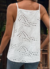 White Strappy V Neck Camisole Top | thumb picture 