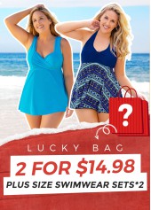 Lucky Bag-Random Color Plus Size Swimwear Sets-2 Pieces