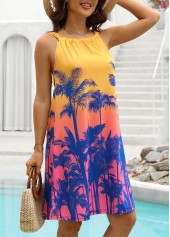 Tropical Plants Print Multi Color Cover Up | thumb picture 