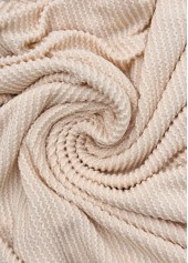 Beige Short Sleeve Split Neck T Shirt | thumb picture 