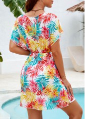 Tropical Plants Print Multi Color Cover Up | thumb picture 