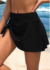 High Waisted Black Color Swim Skirt | thumb picture 