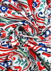 Multi Color Tribal Print A Line Short Sleeve Dress | thumb picture 