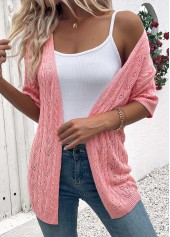 Pink Tunic Half Sleeve Light Cardigan | thumb picture 