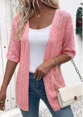 Pink Tunic Half Sleeve Light Cardigan | thumb picture 