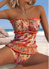 Mid Waisted Leopard Orange Tankini Set | thumb picture 