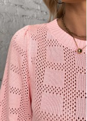 Light Pink Half Sleeve Round Neck T Shirt | thumb picture 