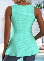 Mint Green Sleeveless V Neck Tank Top | thumb picture 