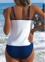 Mid Waisted Striped Navy Tankini Set | thumb picture 