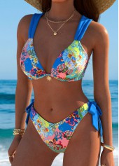 Low Waisted Tribal Print Blue Bikini Set | thumb picture 