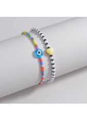 Multi Color Heart Polyresin Detail Anklets | thumb picture 