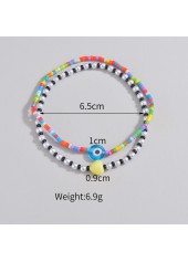 Multi Color Heart Polyresin Detail Anklets | thumb picture 