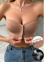 Light Coffee Push Up Bandeau Bra