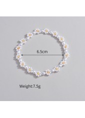 White Color Seed Beads Detail Anklet | thumb picture 