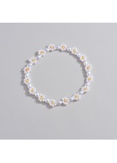 White Color Seed Beads Detail Anklet | thumb picture 