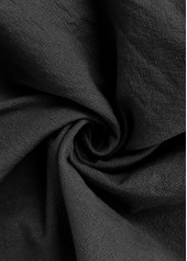 Black Straight Leg Elastic Waist High Waisted Pants | thumb picture 