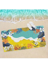 Multi Color Plants Print Beach Blanket | thumb picture 