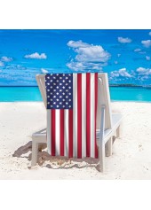 American Flag Multi Color Beach Blanket | thumb picture 