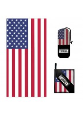 American Flag Multi Color Beach Blanket | thumb picture 
