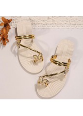 Golden Toe Post Falt Flip Flops | thumb picture 