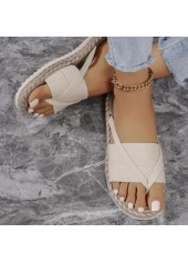 Beige Toe Post Falt Flip Flops Slippers | thumb picture 