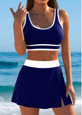 Thigh Slimmer High Waisted Royal Blue Bikini Set