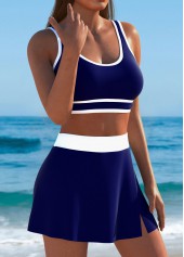 Thigh Slimmer High Waisted Royal Blue Bikini Set | thumb picture 