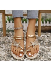 Golden Rubber Toe Post Falt Sliders | thumb picture 