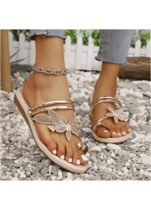 Golden Rubber Toe Post Falt Sliders | thumb picture 