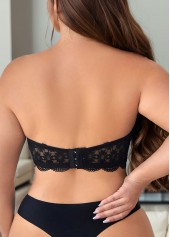 Black Color Lace Detail Bandeau Bra | thumb picture 