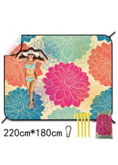 Multi Color Floral Print Beach Blanket | thumb picture 
