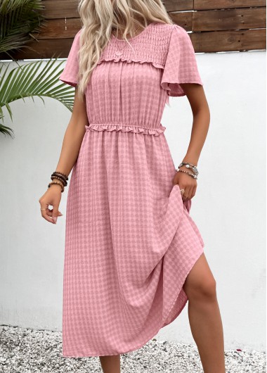 Round Neck Short Sleeve Dress