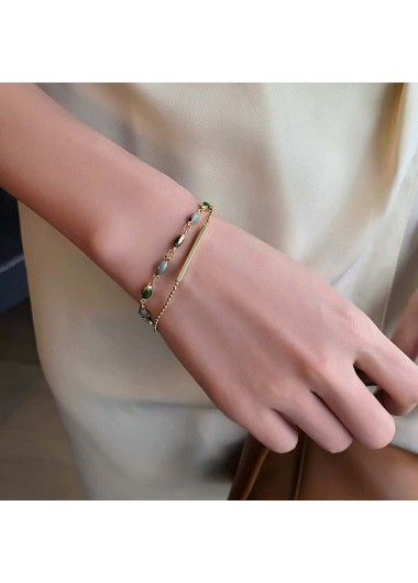 women clothes image of Golden Copper Retro Layered Design Bracelet