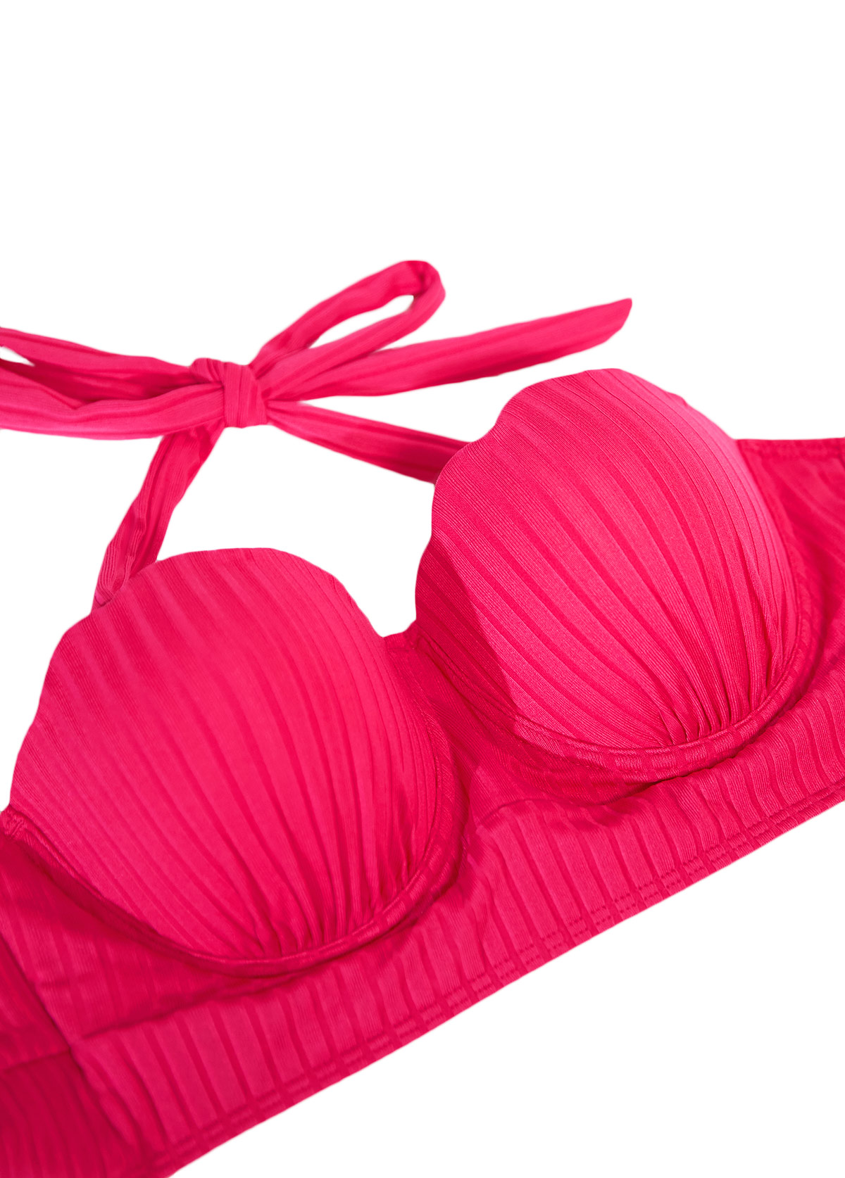 Hot Pink One Piece Swimwear and Bra | picture 