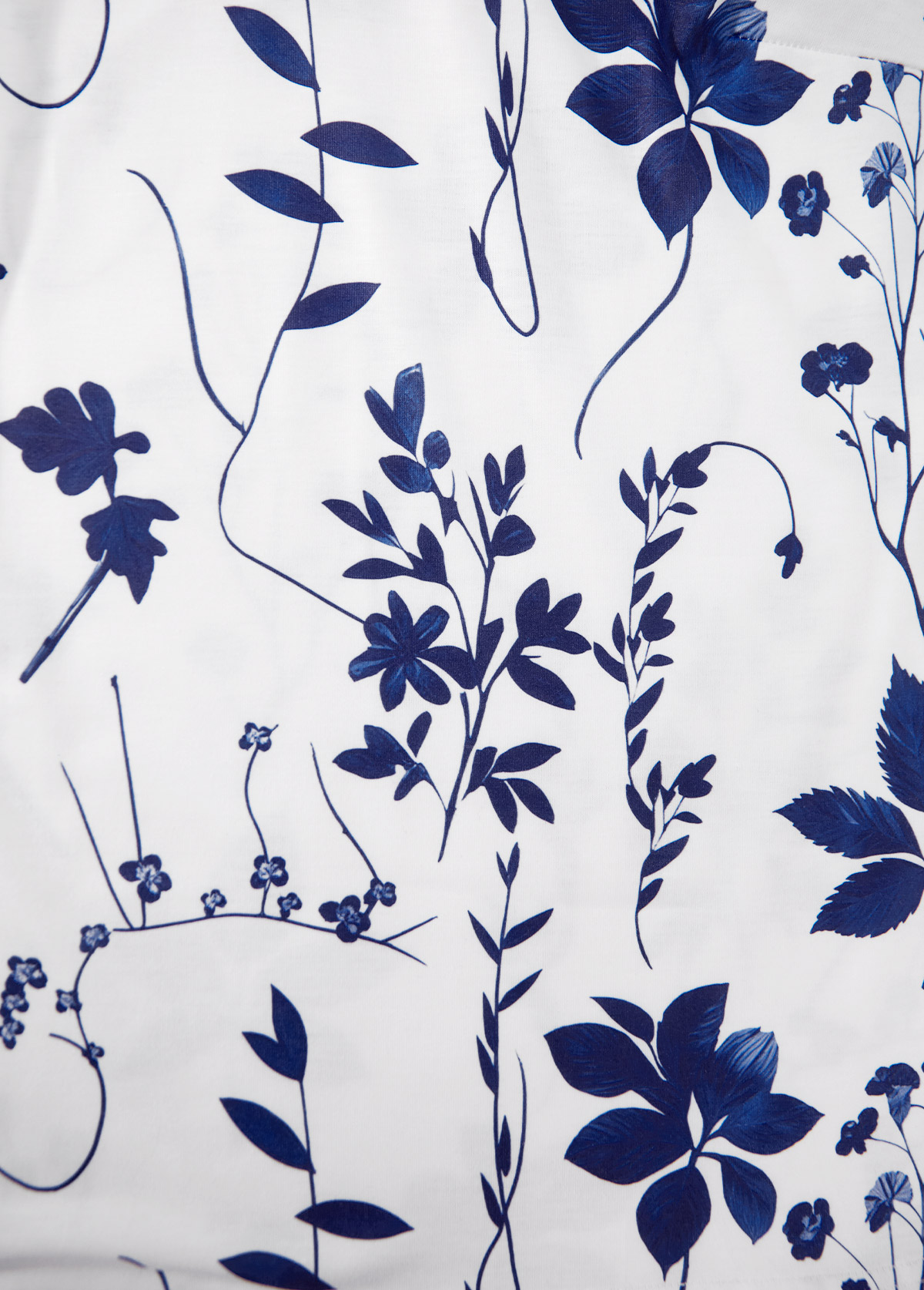 White Leaf Print Sleeveless V Neck Tank Top | picture 