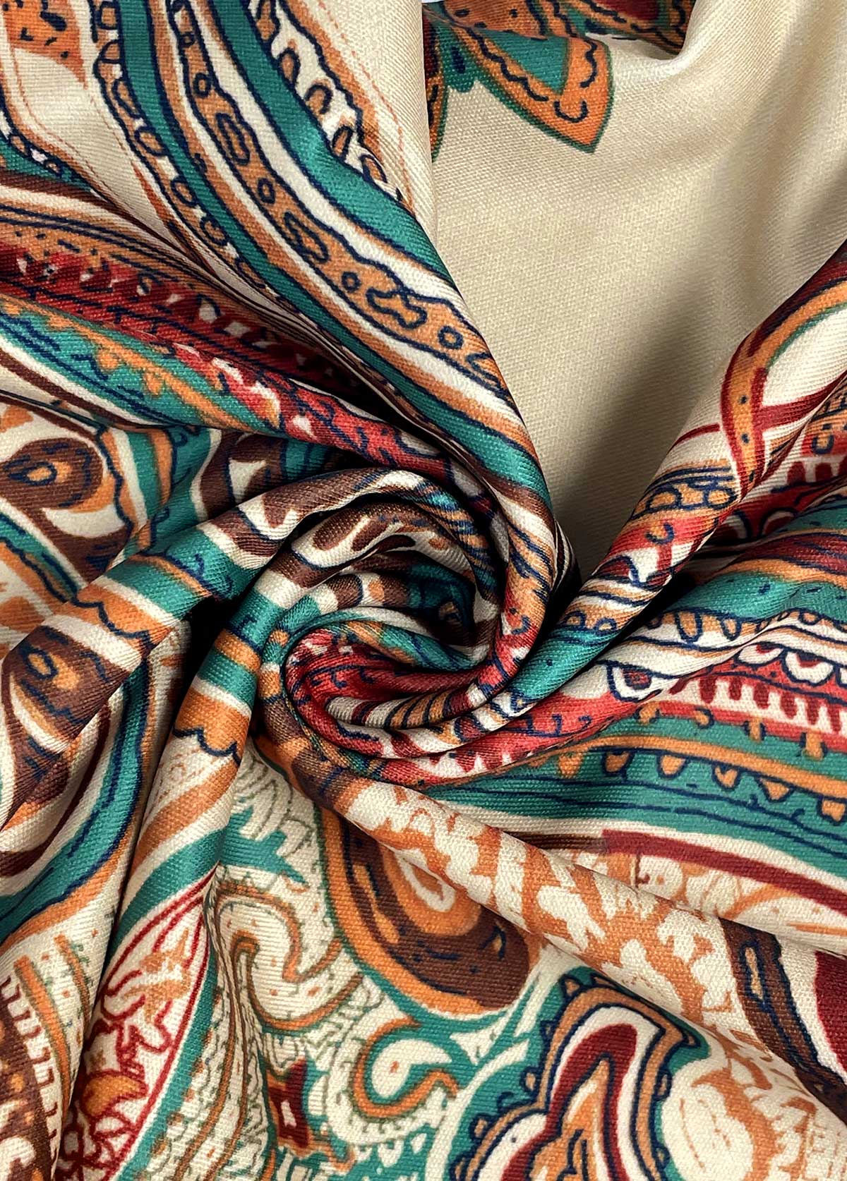 Light Camel Soft Tribal Print Wide Leg Pants | picture 